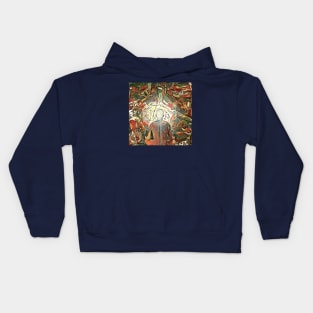 Man in lotus pose Kids Hoodie